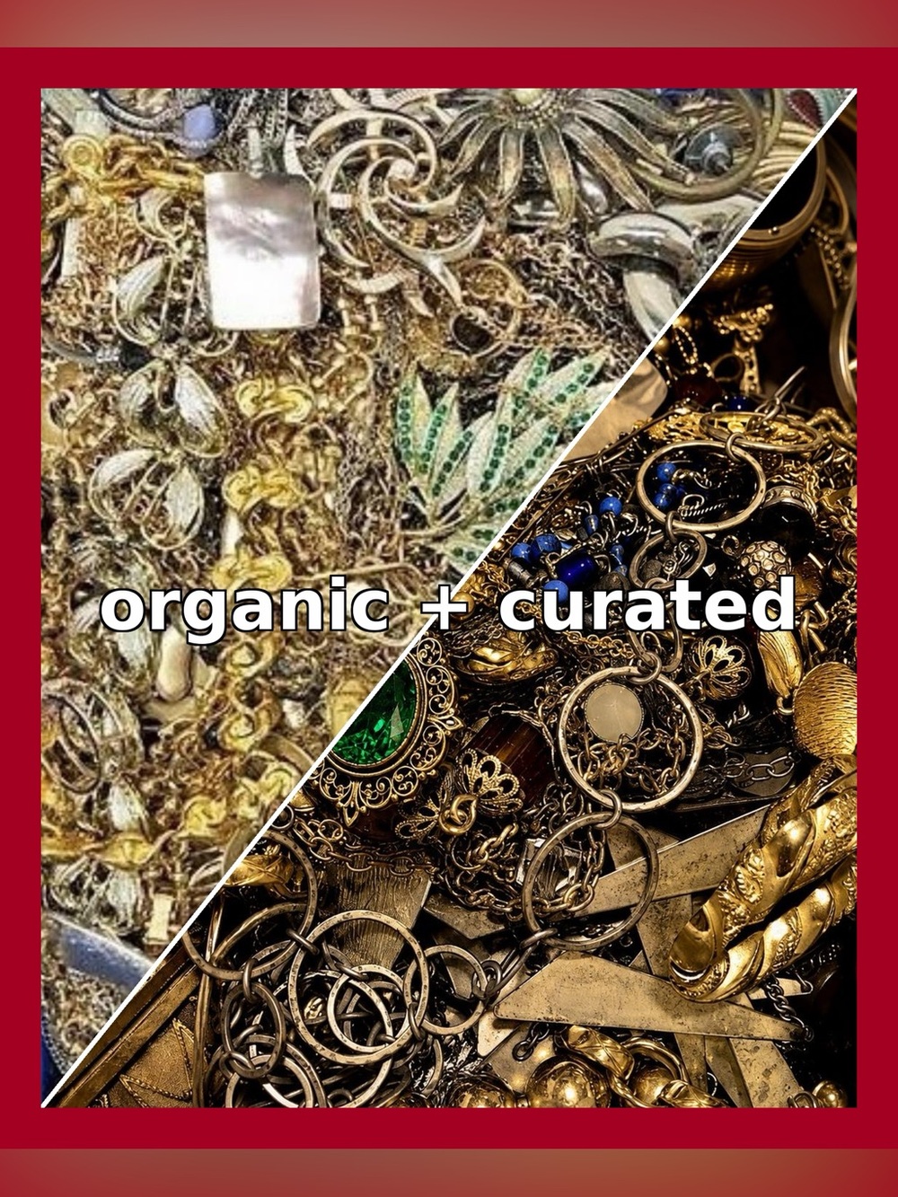 2 LB Vintage Mod Jewelry Lot | 1 LB Organic Pull + 1 LB Curated to Your Style